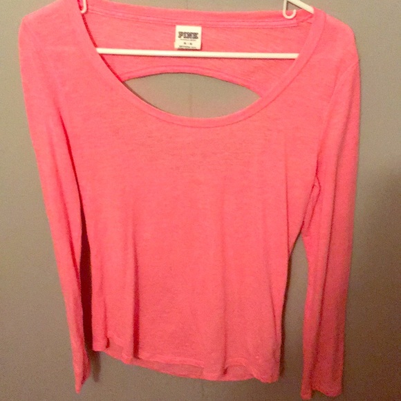 Medium PINK pink long sleeve with slit in back - Picture 1 of 4